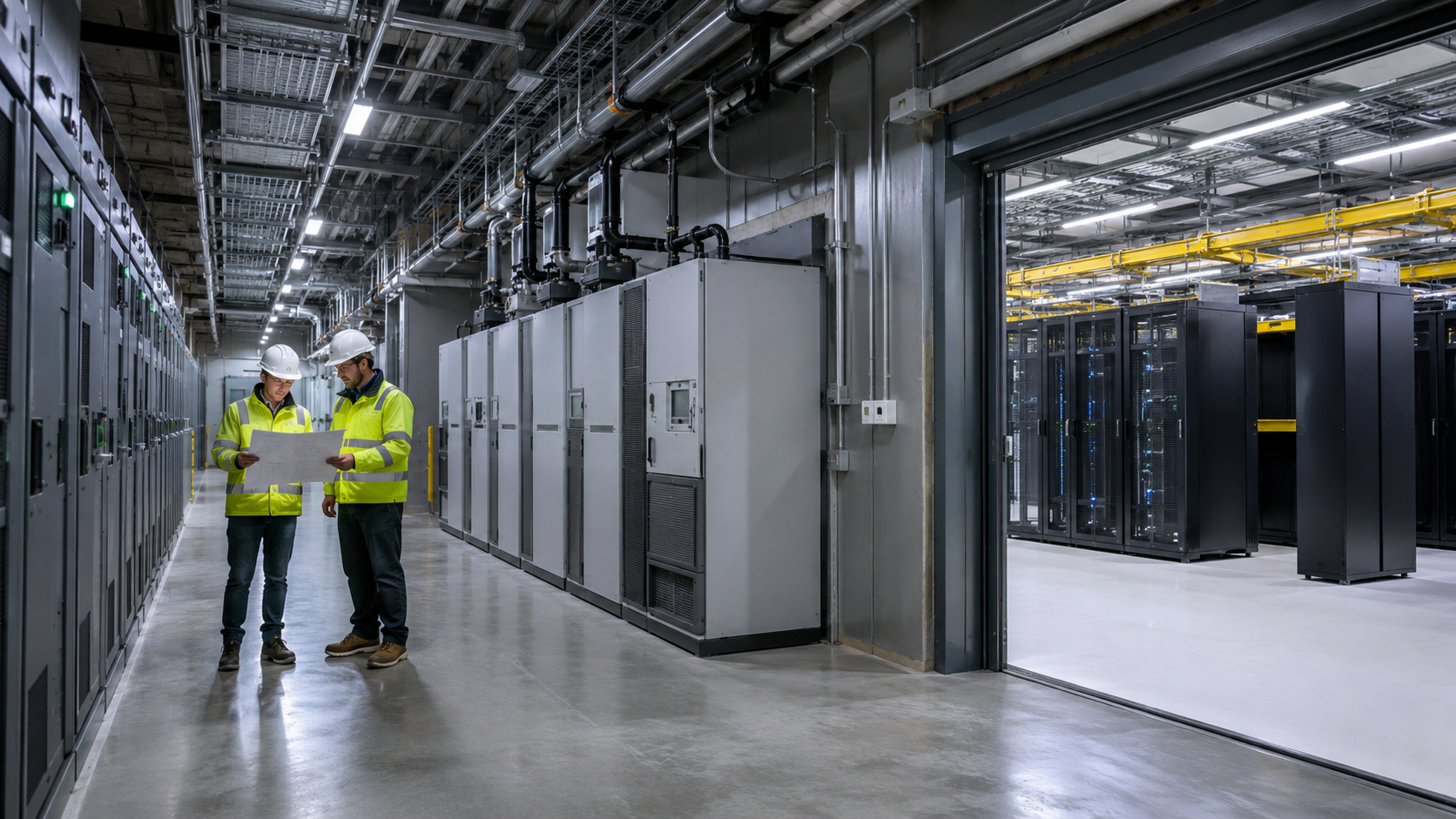 Specjaliści pracujący przy inwestycji Data Center